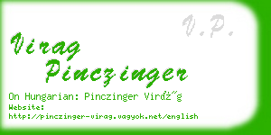 virag pinczinger business card